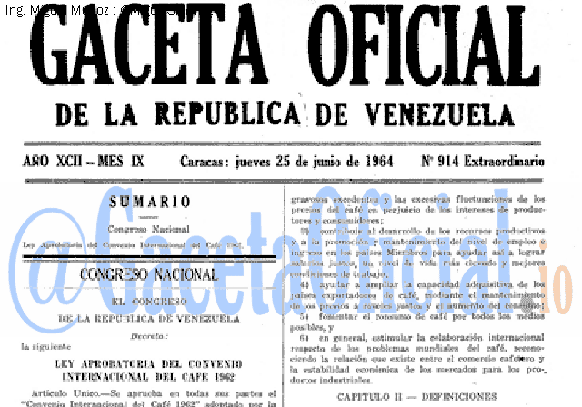 Gaceta Oficial 914 del 25 Junio 1964