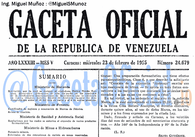 Gaceta Oficial 24679 del 23 Febrero 1955