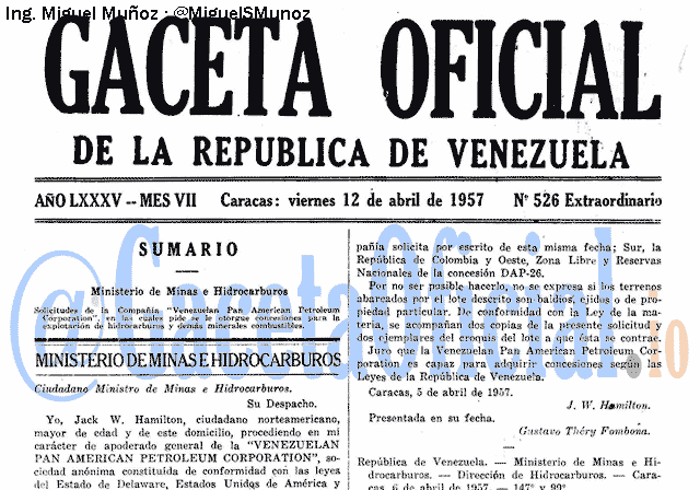 Gaceta Oficial 526 del 12 Abril 1957