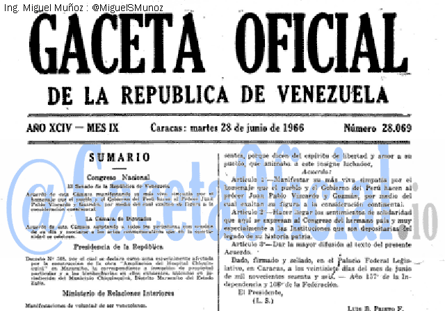 Gaceta Oficial 28069 del 28 Junio 1966