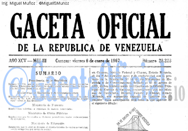 Gaceta Oficial 28228 del 6 Enero 1967