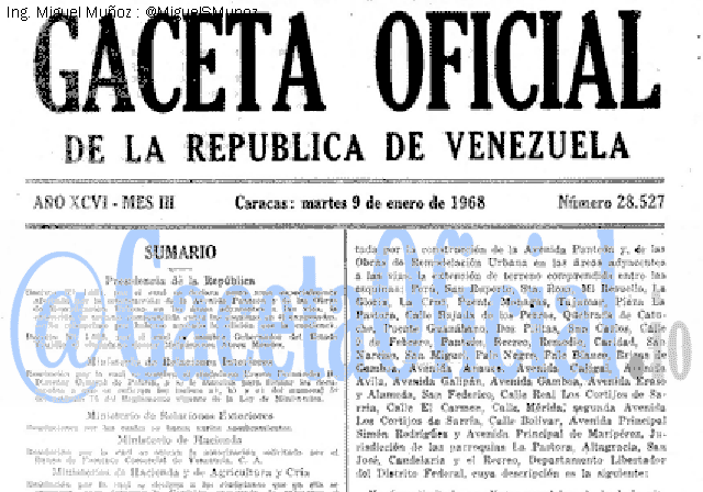 Gaceta Oficial 28527 del 9 Enero 1968