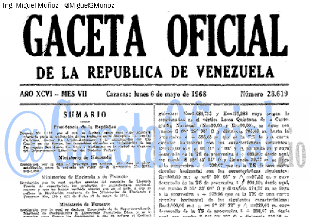 Gaceta Oficial 28619 del 6 Mayo 1968