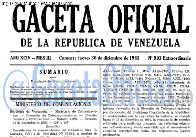 Gaceta Oficial 993 del 30 Diciembre 1965