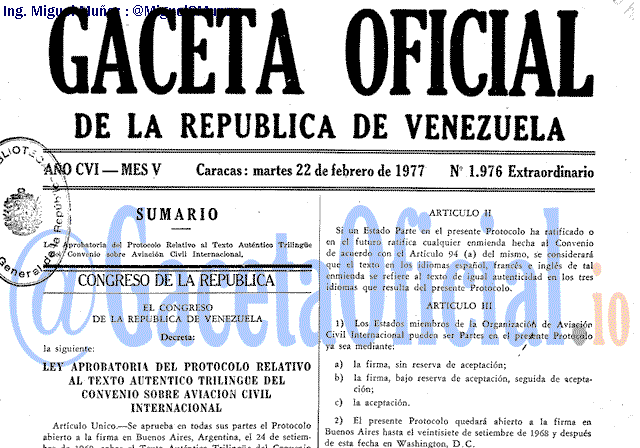 Gaceta Oficial 1976 del 22 Febrero 1977