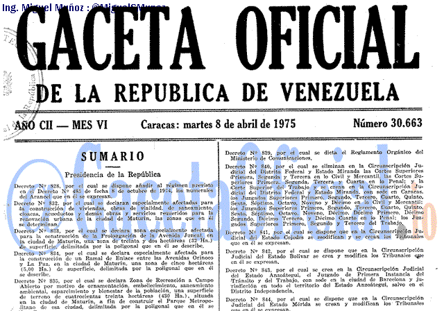 Gaceta Oficial 30663 del 8 Abril 1975