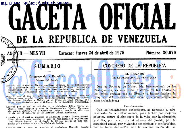 Gaceta Oficial 30676 del 24 Abril 1975