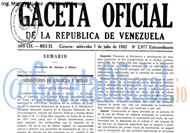 Gaceta Oficial 2977 del 7 Julio 1982