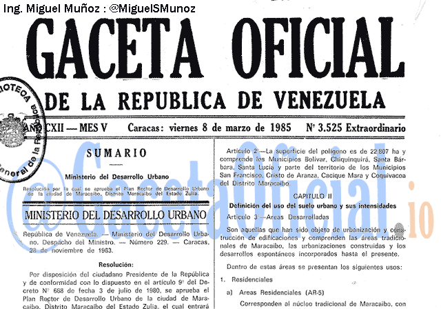 Gaceta Oficial 3525 del 8 Marzo 1985