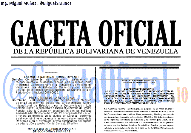 Gaceta Oficial 41563 del 14 Enero 2019