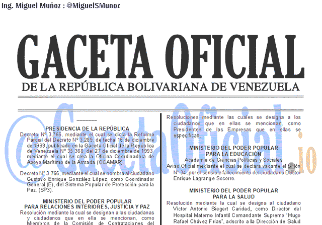 Gaceta Oficial 41587 del 15 Febrero 2019