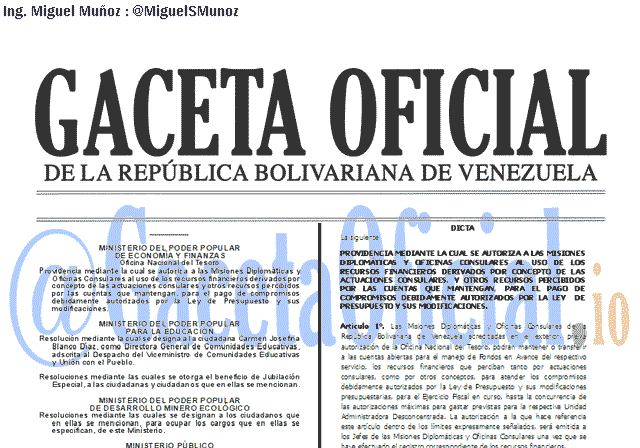 Gaceta Oficial 41600 del 18 Marzo 2019