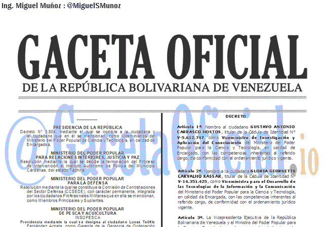 Gaceta Oficial 41608 del 2 Abril 2019