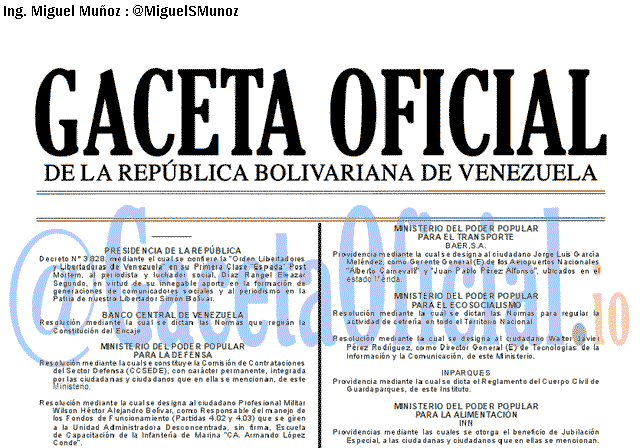 Gaceta Oficial 41620 del 25 Abril 2019 Gaceta Oficial 41620 del 25 Abril 2019