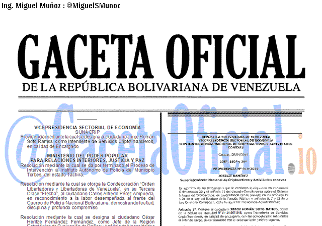 Gaceta Oficial 41634 del 16 Mayo 2019