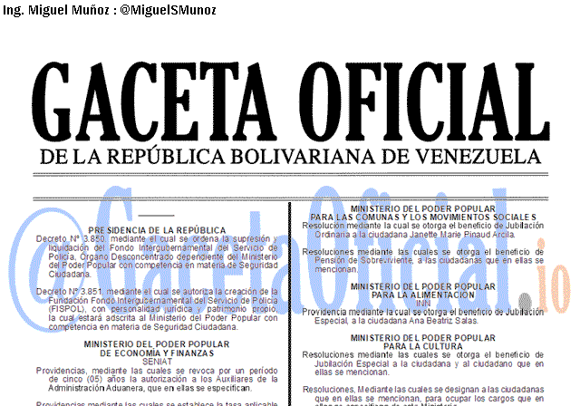 Gaceta Oficial 41635 del 17 Mayo 2019 Gaceta Oficial 41635 del 17 Mayo 2019