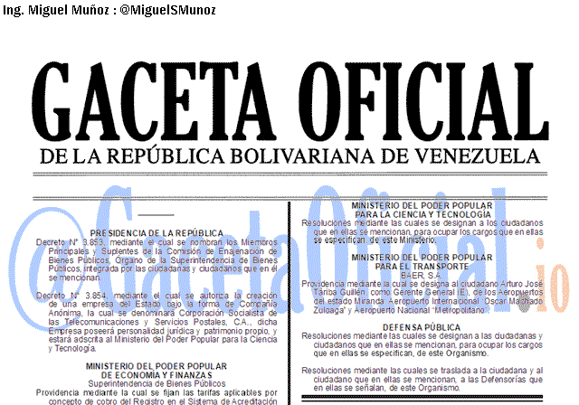 Gaceta Oficial 41639 del 23 Mayo 2019