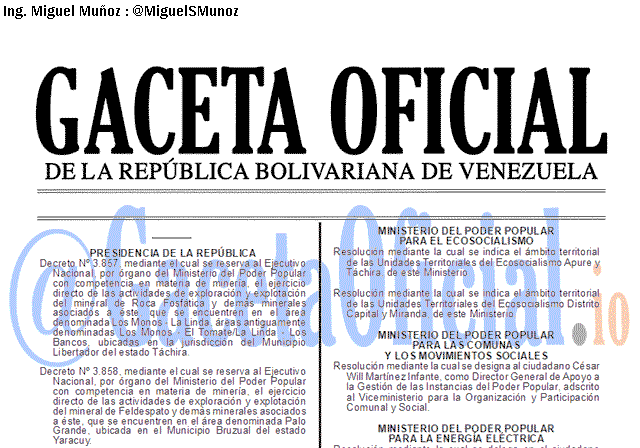 Gaceta Oficial 41643 del 29 Mayo 2019