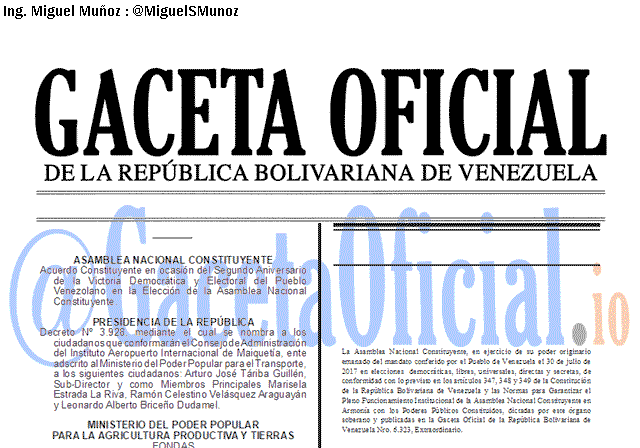Gaceta Oficial 41683 del 30 Julio 2019
