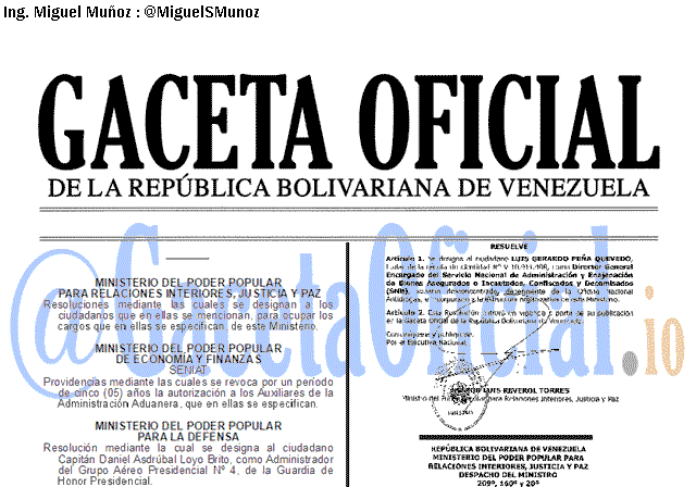 Gaceta Oficial 41689 del 7 agosto 2019