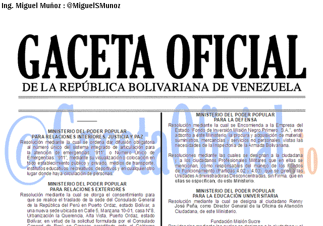 Gaceta Oficial 41711 del 6 septiembre 2019