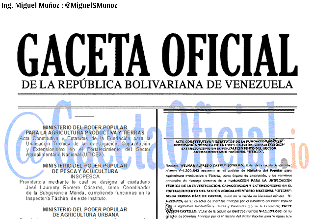 Gaceta Oficial 41730 del 3 Octubre 2019 Gaceta Oficial 41730 del 3 octubre 2019