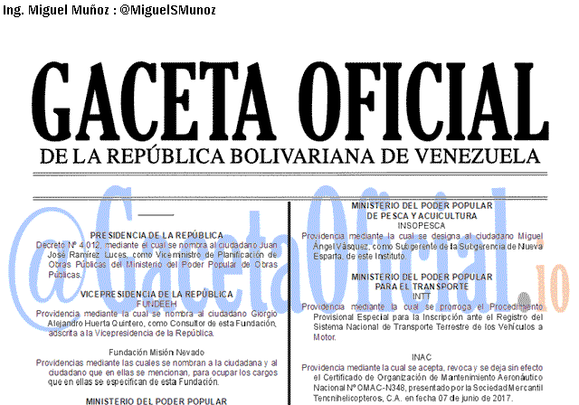 Gaceta Oficial 41743 del 22 octubre 2019