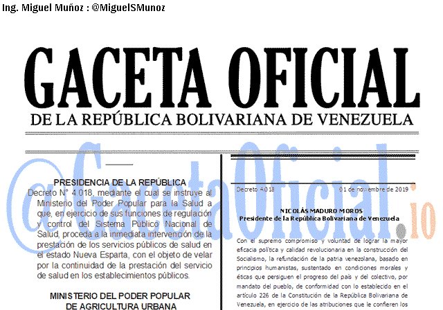 Gaceta Oficial 41751 del 1 noviembre 2019