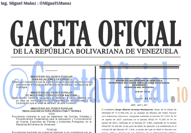 Gaceta Oficial 41754 del 6 noviembre 2019