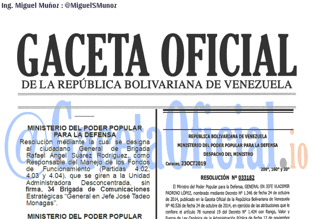 Gaceta Oficial 41755 del 7 noviembre 2019