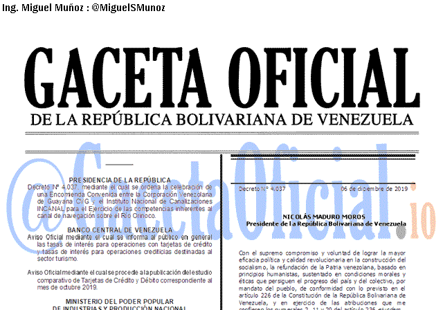 Gaceta Oficial 41776 del 6 Diciembre 2019
