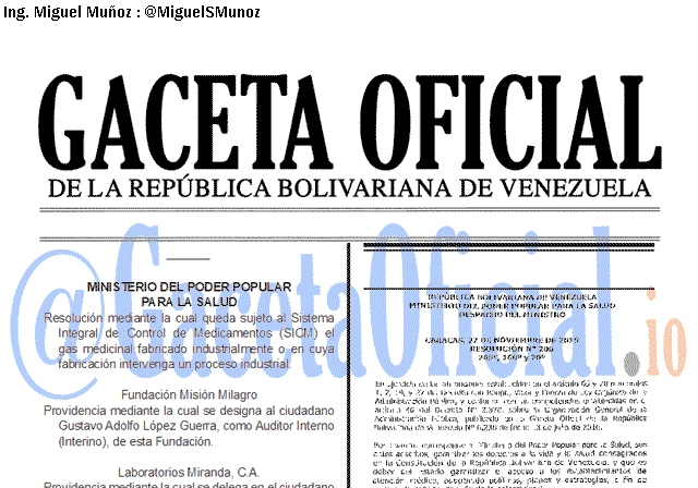 Gaceta Oficial 41777 del 9 Diciembre 2019