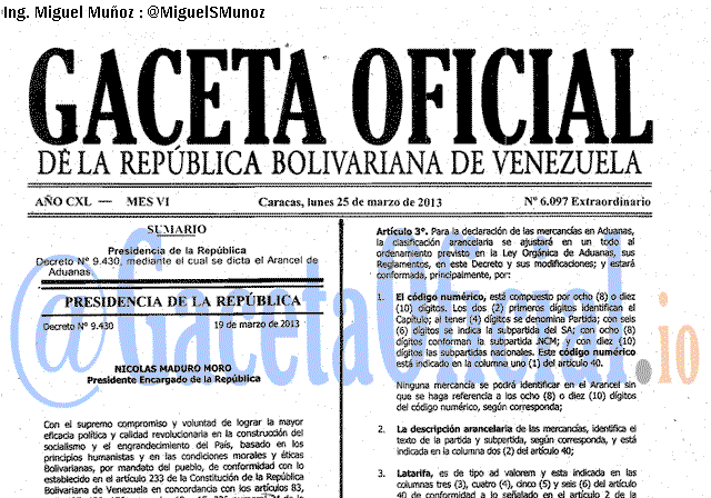 Gaceta Oficial 6097 del 25 Marzo 2013