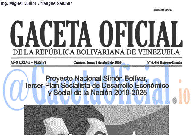 Gaceta Oficial 6446 del 8 Abril 2019