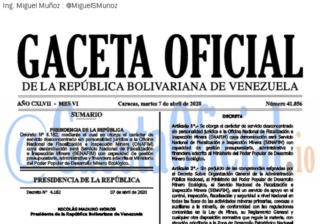 Gaceta Oficial 41856 del 7 abril 2020
