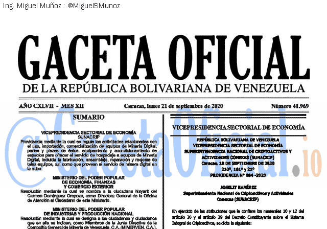 Gaceta Oficial 41969 del 21 septiembre 2020