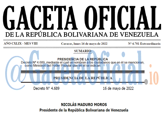 Venezuela Gaceta Oficial 42375 del 12 mayo 2022 Venezuela Gaceta Oficial 42375 del 12 mayo 2022