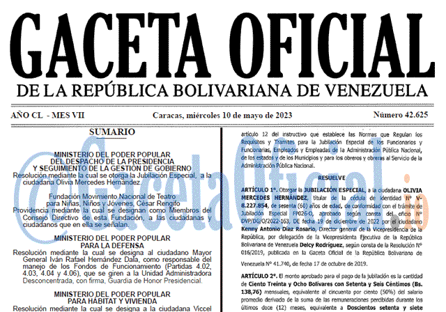 Gaceta Oficial, Gaceta 42625, Gaceta 42625 HD, Gaceta #42625, Gaceta Oficial Venezuela #42625