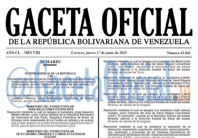 Gaceta Oficial, Gaceta 42641, Gaceta 42641 HD, Gaceta #42641, Gaceta Oficial Venezuela #42641