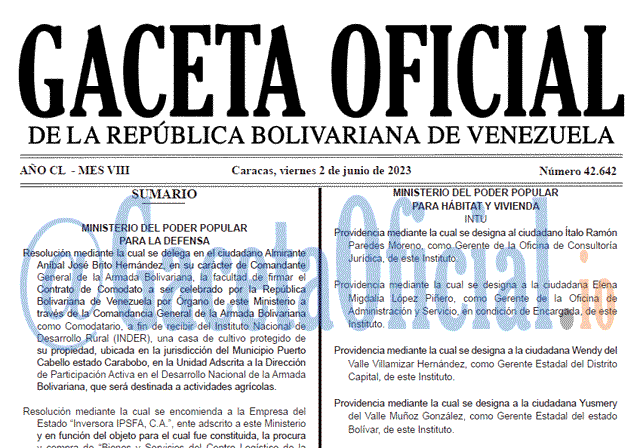 Gaceta Oficial, Gaceta 42642, Gaceta 42642 HD, Gaceta #42642, Gaceta Oficial Venezuela #42642