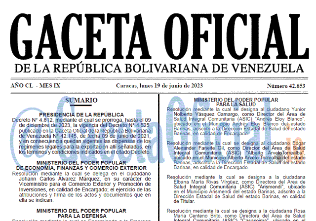 Gaceta Oficial, Gaceta 42653, Gaceta 42653 HD, Gaceta #42653, Gaceta Oficial Venezuela #42653