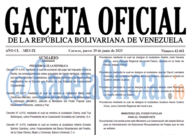 Gaceta Oficial, Gaceta 42661, Gaceta 42661 HD, Gaceta #42661, Gaceta Oficial Venezuela #42661