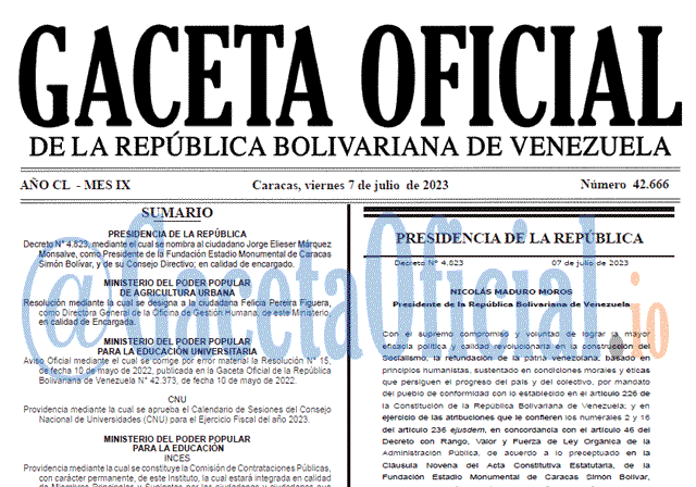 Venezuela Gaceta Oficial 42666 del 7 julio 2023 Gaceta Oficial, Gaceta 42666, Gaceta 42666 HD, Gaceta #42666, Gaceta Oficial Venezuela #42666