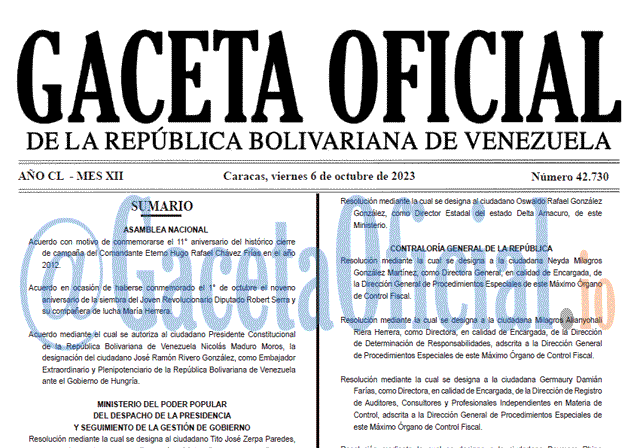 Gaceta Oficial, Gaceta 42730, Gaceta 42730 HD, Gaceta #42730, Gaceta Oficial Venezuela #42730