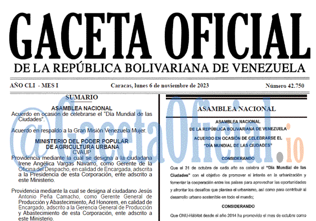 Venezuela Gaceta Oficial 42750 del 6 noviembre 2023 Gaceta Oficial, Gaceta 42750, Gaceta 42750 HD, Gaceta #42750, Gaceta Oficial Venezuela #42750