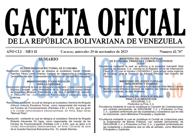 Gaceta Oficial, Gaceta 42767, Gaceta 42767 HD, Gaceta #42767, Gaceta Oficial Venezuela #42767