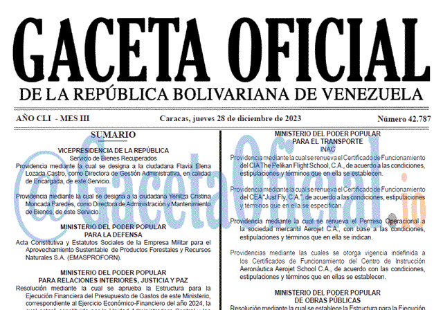 Gaceta Oficial, Gaceta 42787, Gaceta 42787 HD, Gaceta #42787, Gaceta Oficial Venezuela #42787