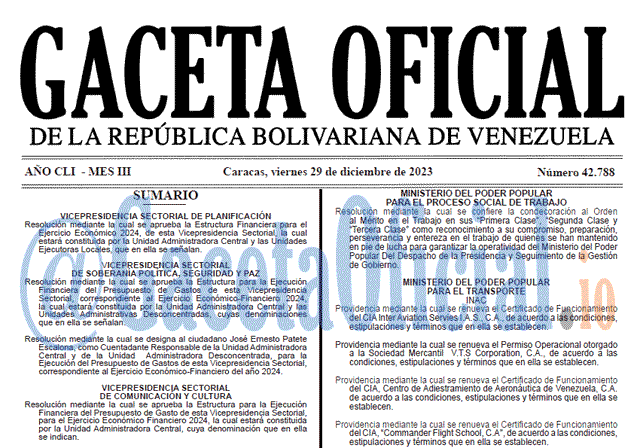 Gaceta Oficial, Gaceta 42788, Gaceta 42788 HD, Gaceta #42788, Gaceta Oficial Venezuela #42788