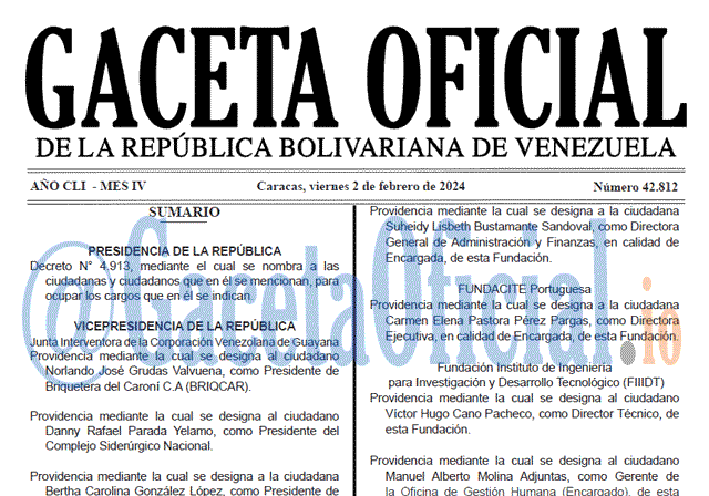 Gaceta Oficial, Gaceta 42812, Gaceta 42812 HD, Gaceta #42812, Gaceta Oficial Venezuela #42812