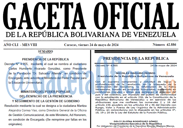 Gaceta Oficial, Gaceta 42886, Gaceta 42886 HD, Gaceta #42886, Gaceta Oficial Venezuela #42886
